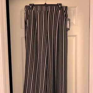 Black and white stripped dress pants